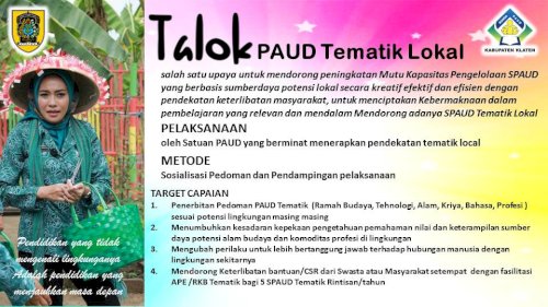 Buah Talok (PAUD Tematik Lokal) 